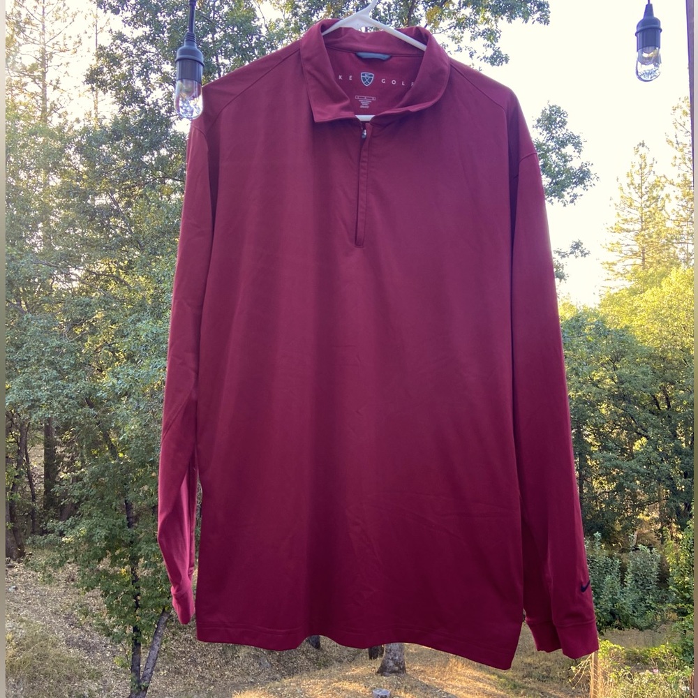 Nike Men's Long Sleeve Shirt - Maroon